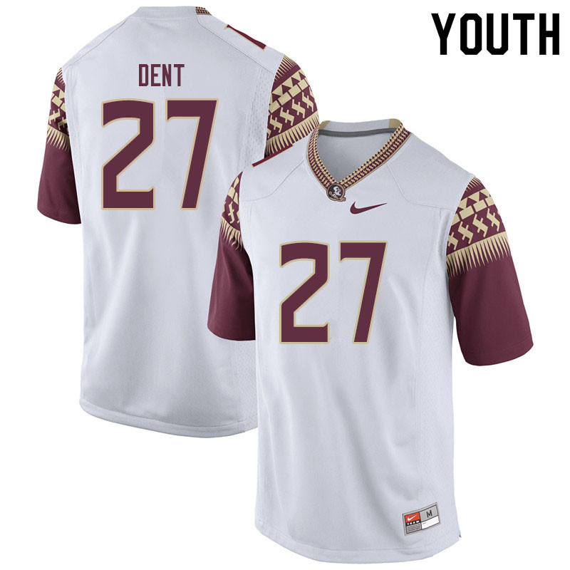 Youth #27 Akeem Dent Florida State Seminoles College Football Jerseys Sale-White - Click Image to Close
